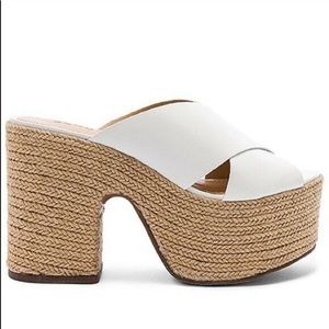 Schutz heeled sandal white